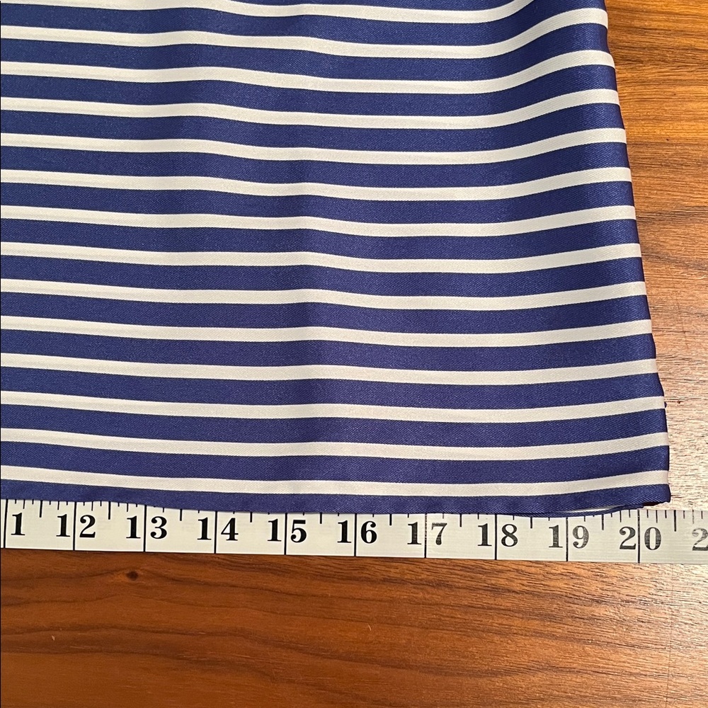 NWT RSVP by TALBOTS sleeveless striped shell top RUFFLED round neck side zip SP - Picture 9 of 13